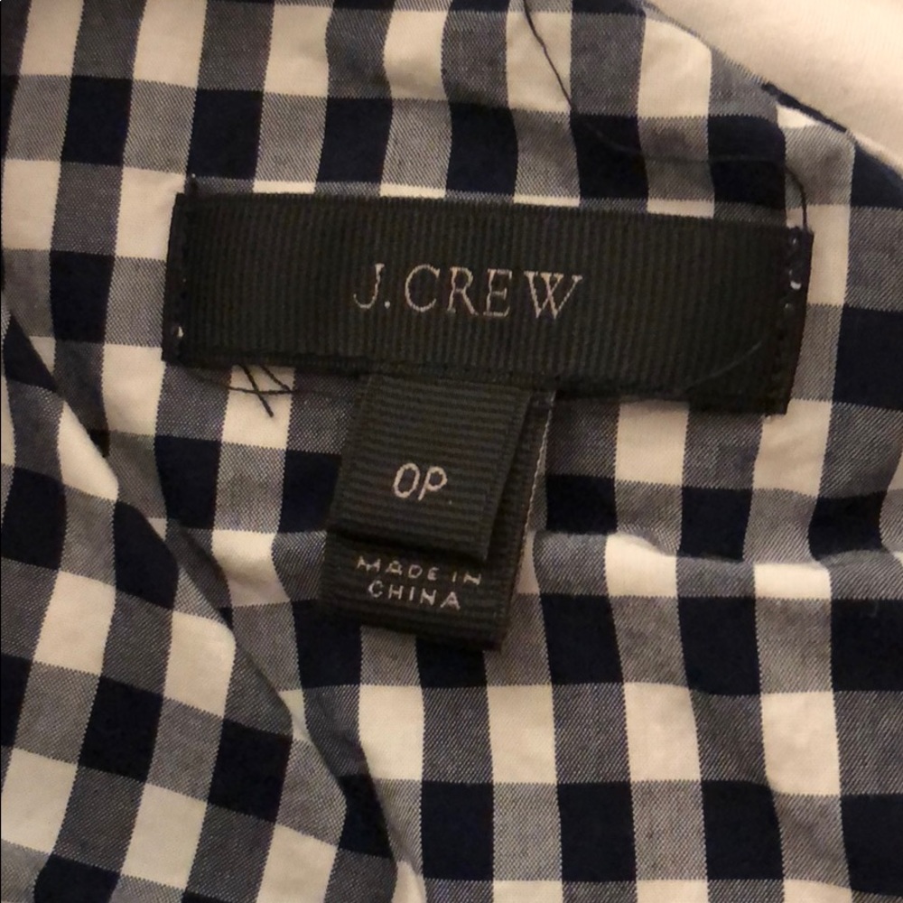 JCrew Ruffle one shoulder gingham top - Picture 4 of 4